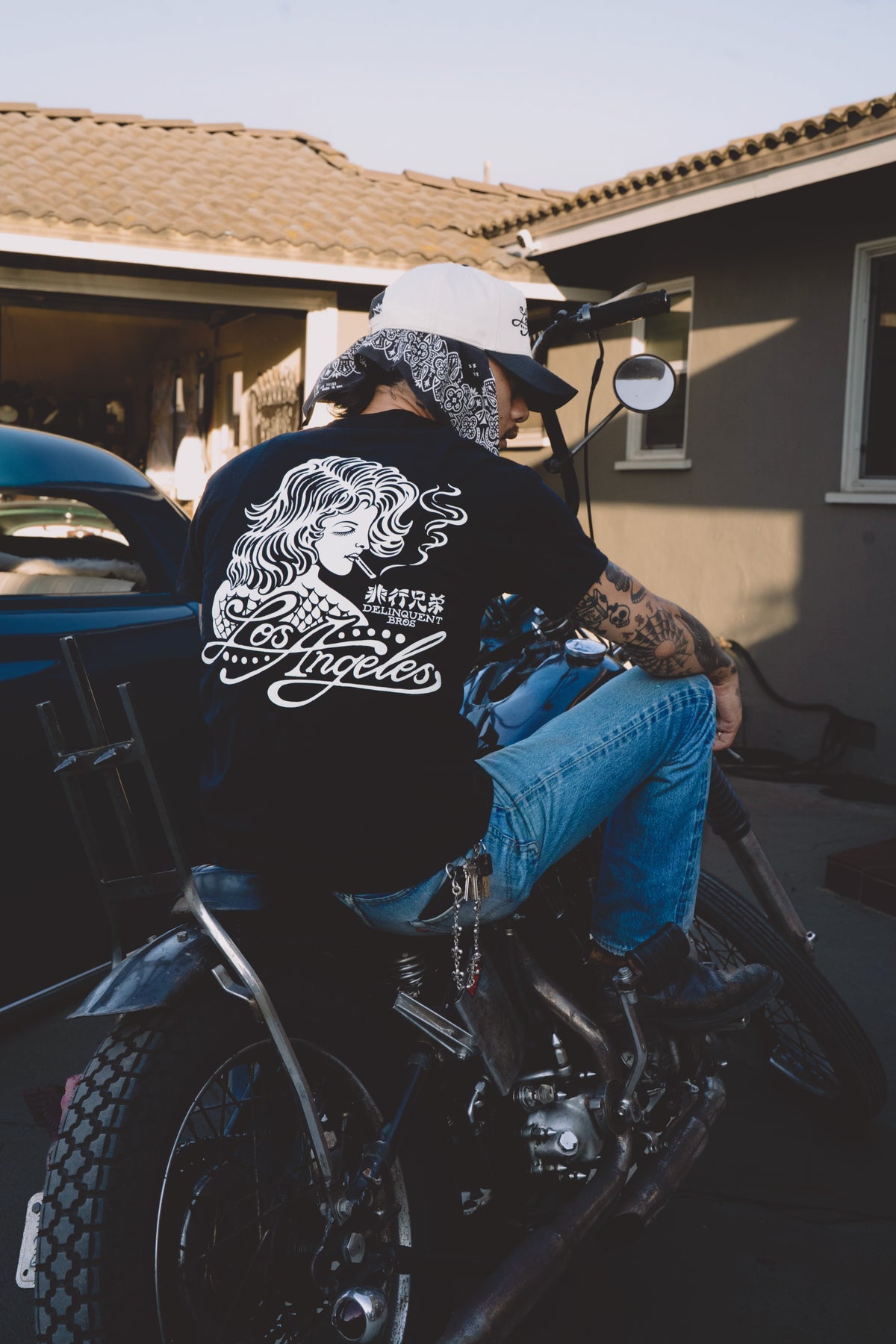 "Smoke & Ink" Tee in Black
