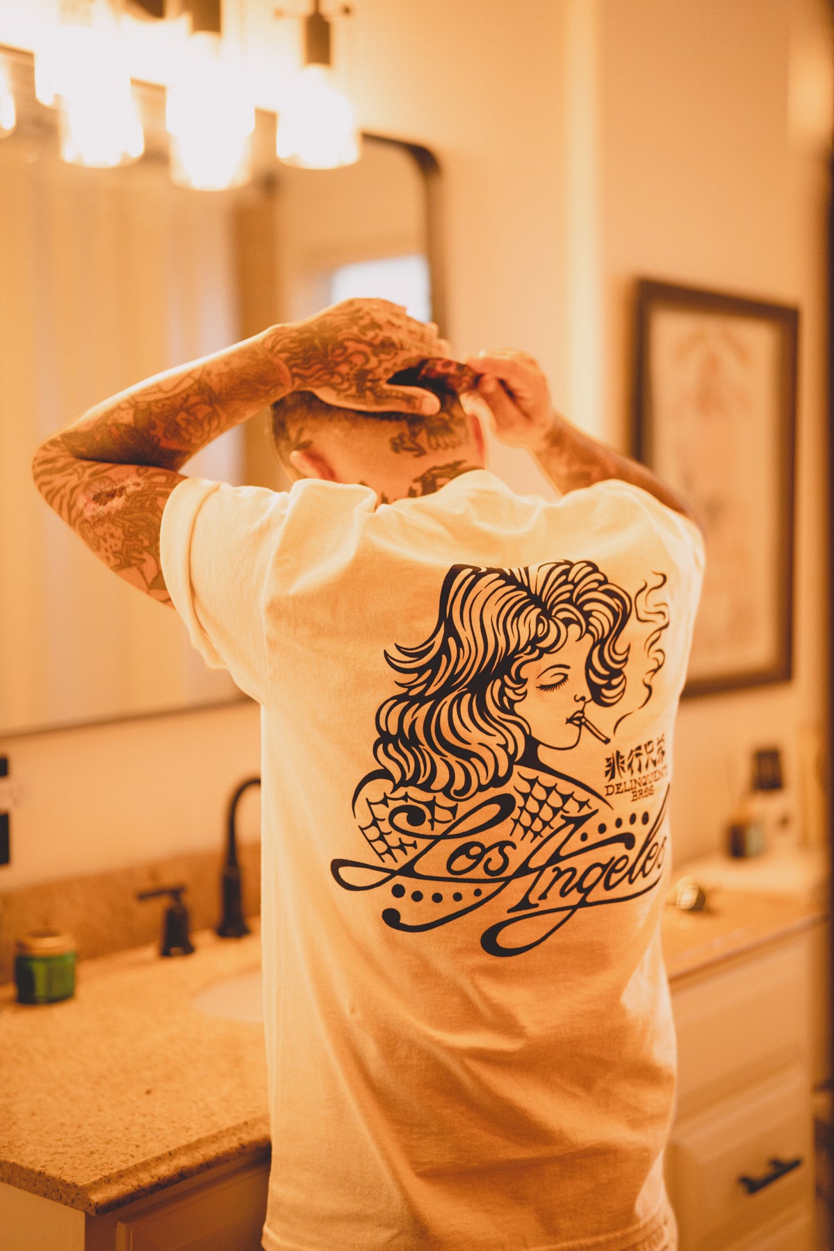 "Smoke & Ink" Tee in White