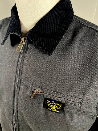 "Rodeo Clown" Duck Canvas Work Jacket in Black