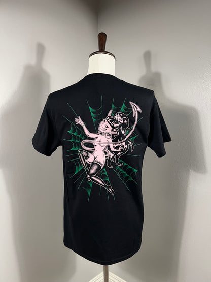"Spider Trap" Tee in Black