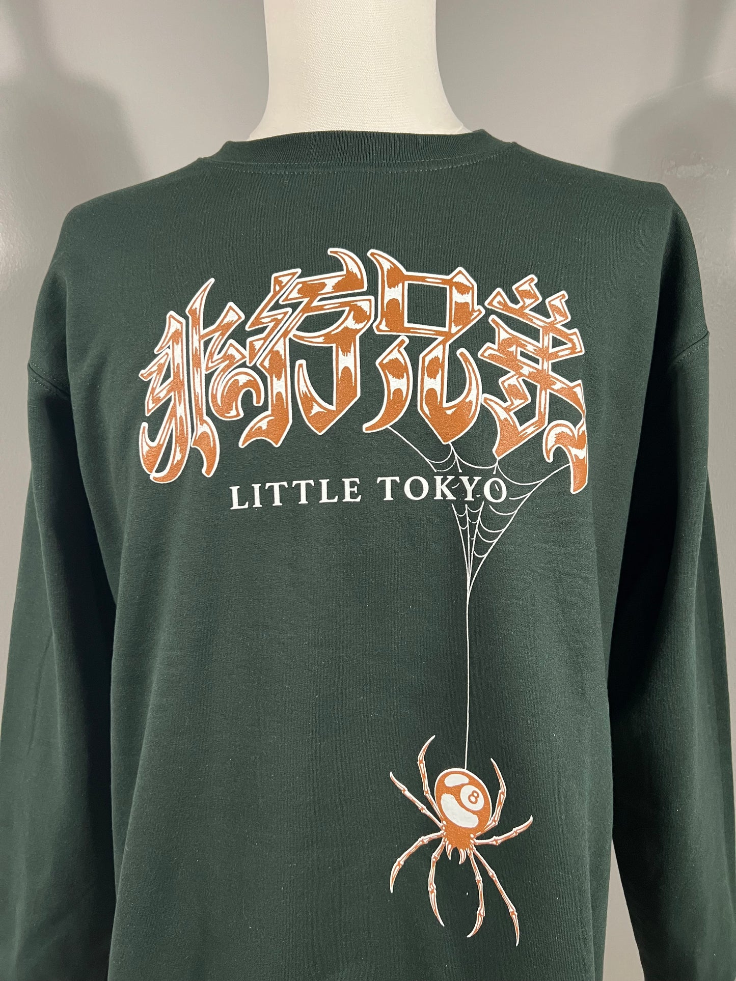 "Spider Trap" Crewneck Sweat in Green