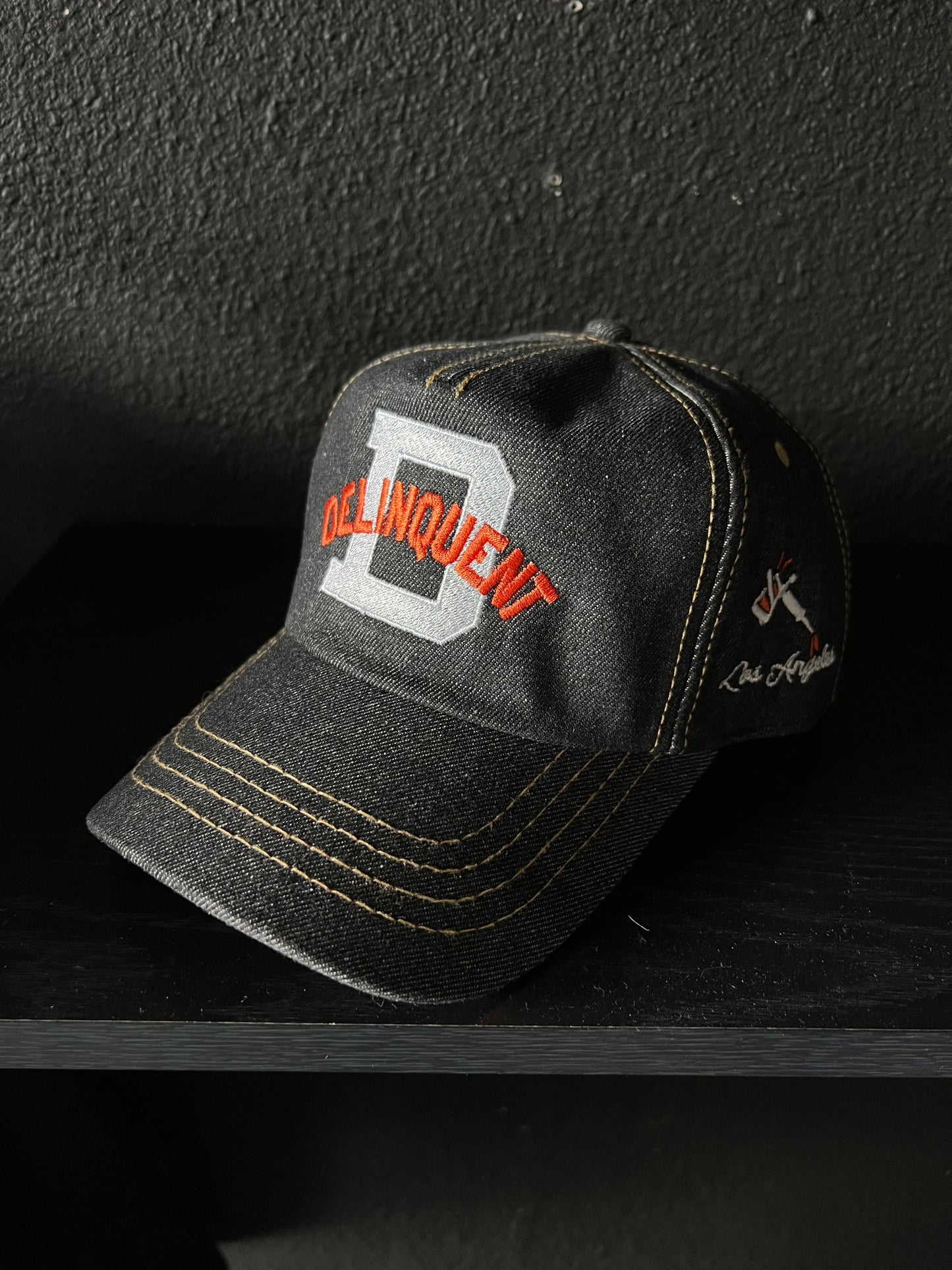 "D Logo" Denim Snap Back Cap