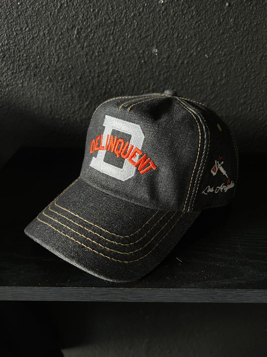 "D Logo" Denim Snap Back Cap