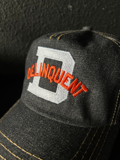 "D Logo" Denim Snap Back Cap