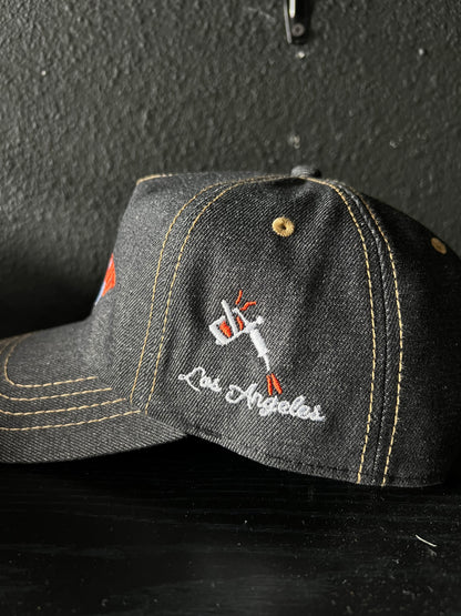 "D Logo" Denim Snap Back Cap
