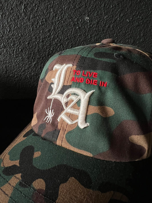 To live and Die in LA Dad Cap in Camo