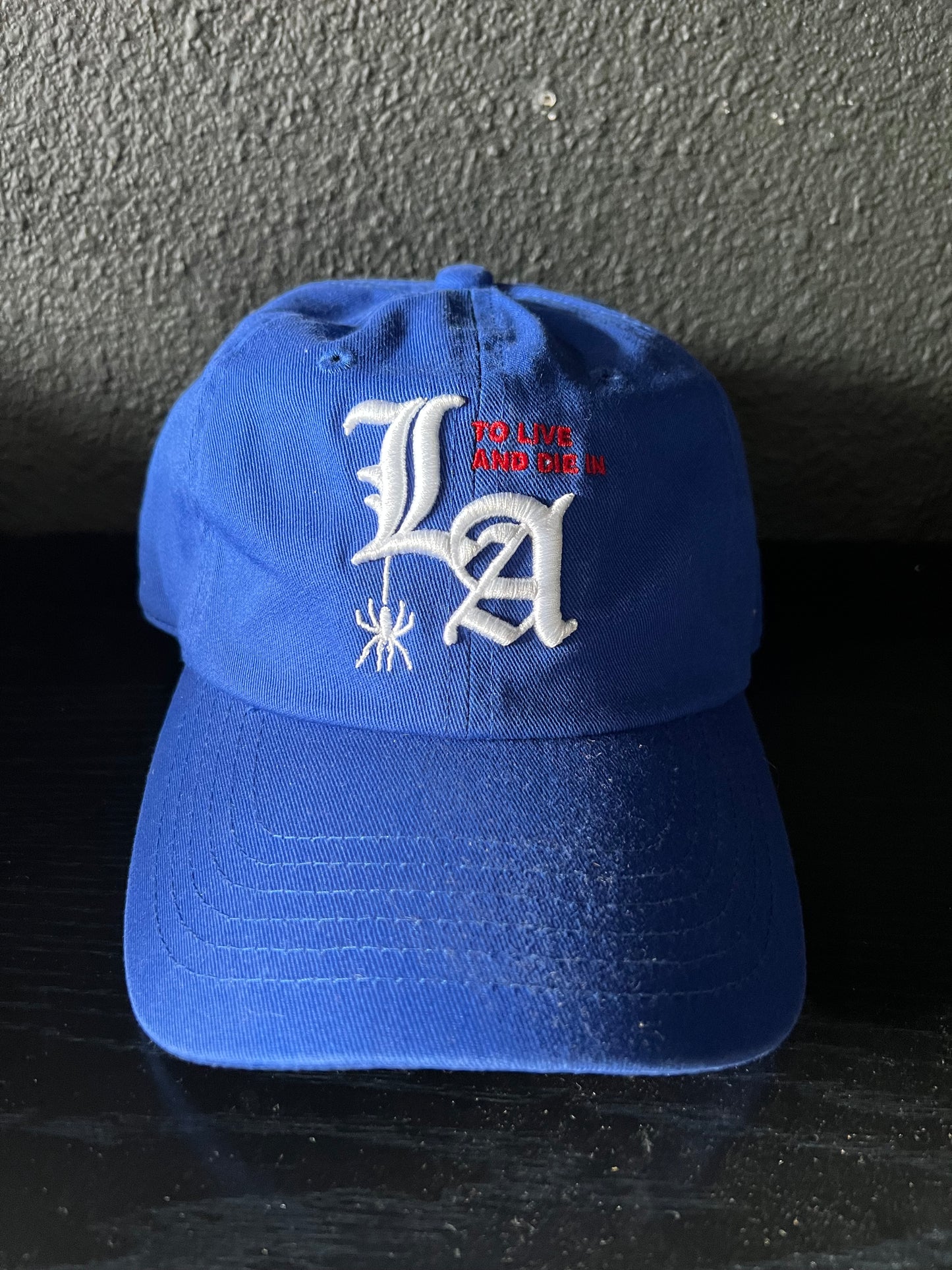 To live and Die in LA Dad Cap in Blue