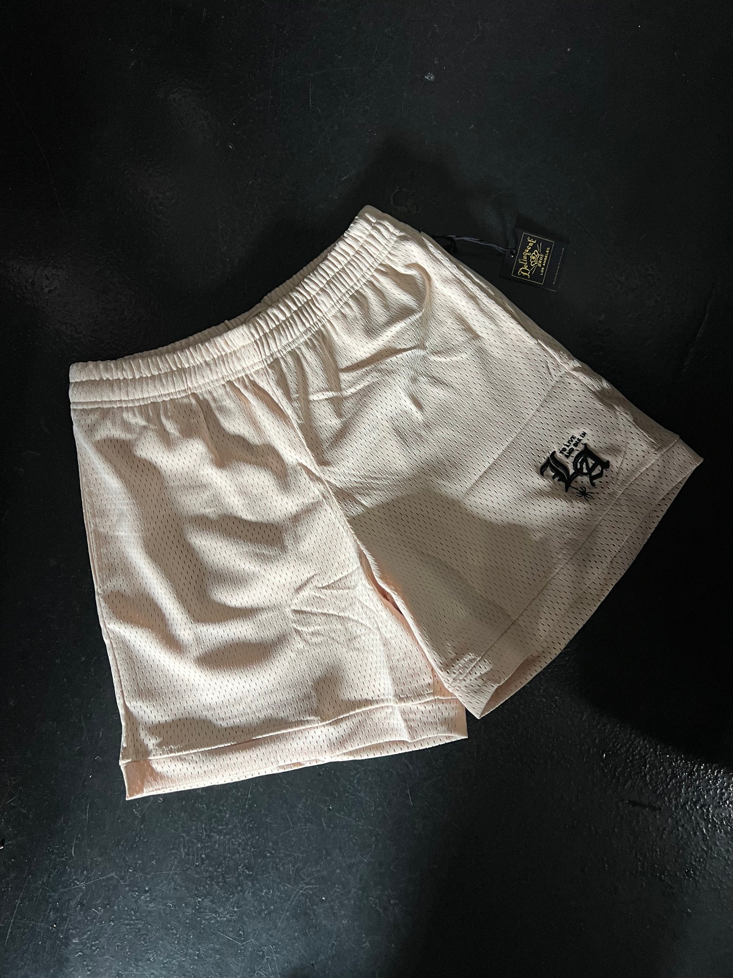 "To Live and Die in LA" Mesh Shorts in Tan