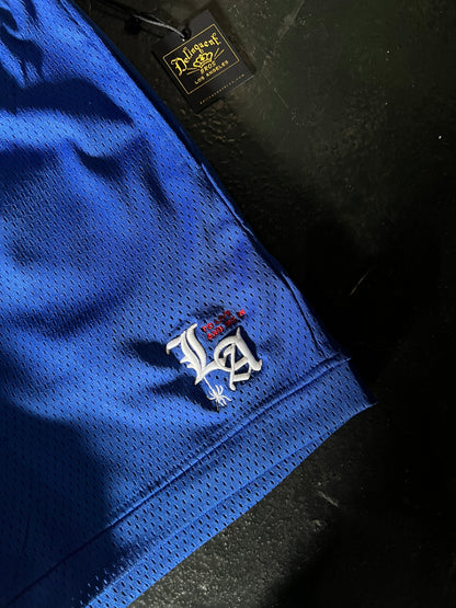 "To Live and Die in LA" Mesh Shorts in Blue