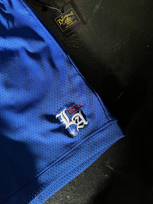 "To Live and Die in LA" Mesh Shorts in Blue