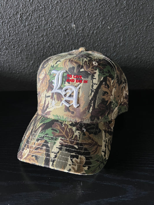 "To Live and Die in LA" Snap Back Cap in Camo
