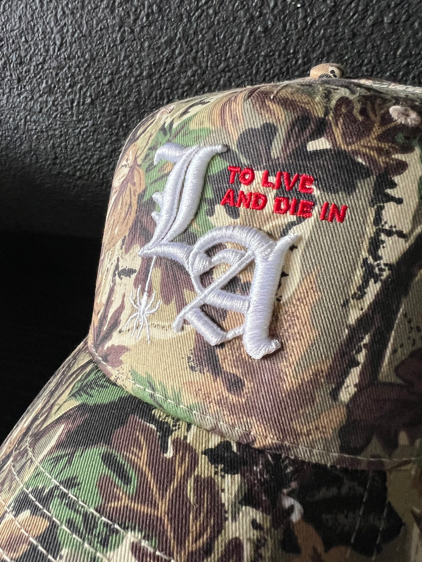 "To Live and Die in LA" Snap Back Cap in Camo