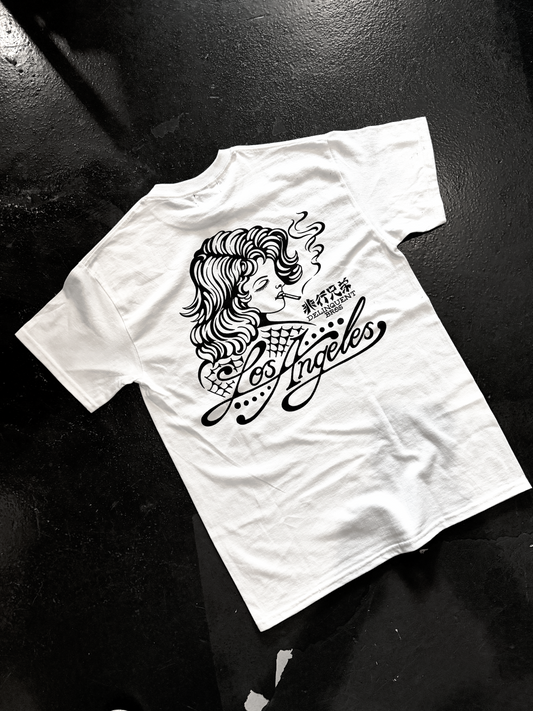 "Smoke & Ink" Tee in White
