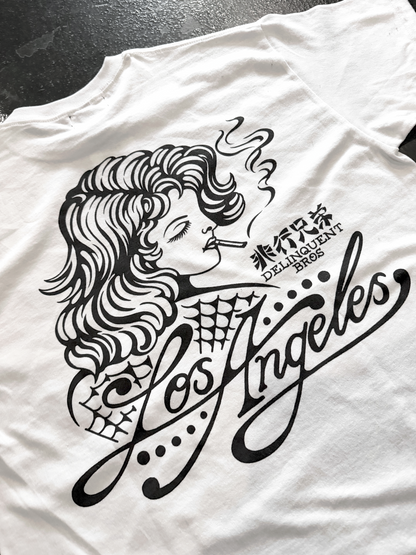 "Smoke & Ink" Tee in White