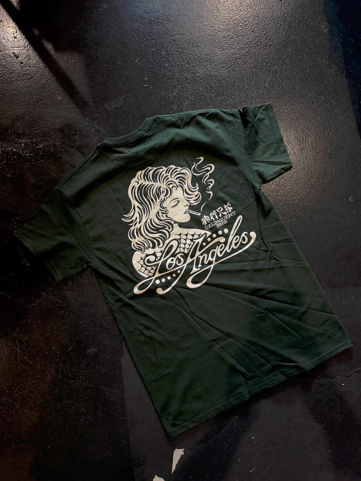 "Smoke & Ink" Tee in Forest Green