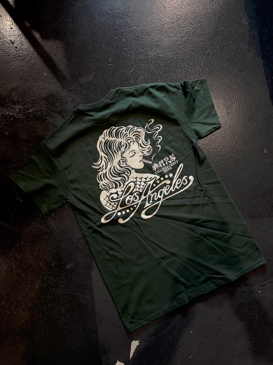 "Smoke & Ink" Tee in Forest Green