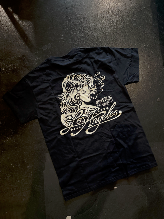 "Smoke & Ink" Tee in Black