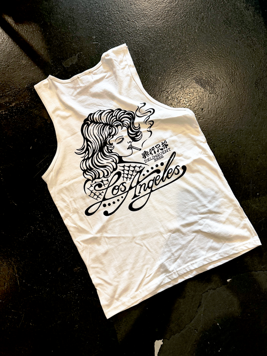 "Smoke & Ink" Tank in White