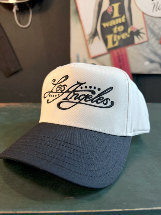 "Smoke & Ink" Snap Back Cap in Natural/Black