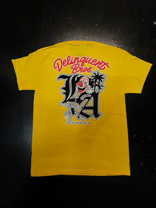 "To Live and Die In LA" Tee in Yellow