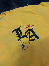 Load image into Gallery viewer, &quot;To Live and Die In LA&quot; Tee in Yellow