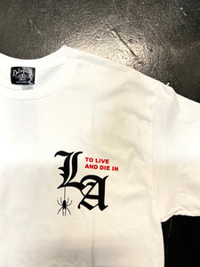 "To Live and Die In LA" Tee in White