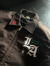 Load image into Gallery viewer, &quot;To Live and Die in LA&quot; Mechanic Jacket in Brown