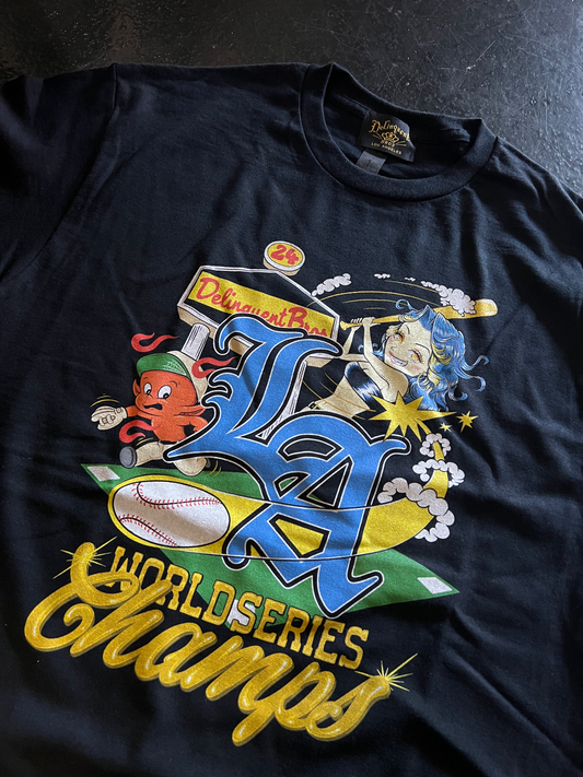 "24 World Champs" Tee in Black