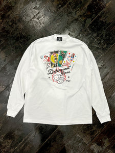 "Never Lose" Long Sleeve Tee in White