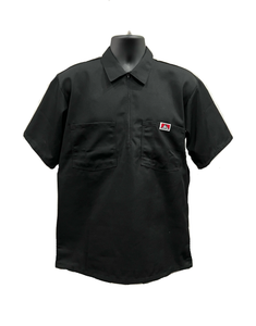 "The Wild One" 1/4 zip work shirt in Black