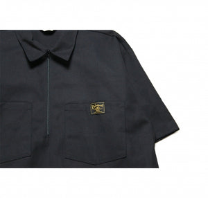 LA Monster 1/4 zip work shirt in Black
