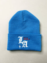 Load image into Gallery viewer, To live and Die in LA Beanie in Blue