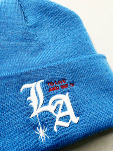 To live and Die in LA Beanie in Blue