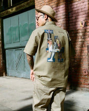 Load image into Gallery viewer, LA Monster 1/4 zip work shirt in Khaki
