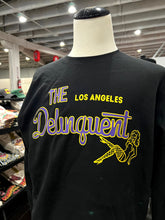 Load image into Gallery viewer, The Delinquent LA Crew Neck Sweatshirt in Black