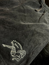Load image into Gallery viewer, Vintage Washed Embroidered Stardust Sweat Shorts in Black