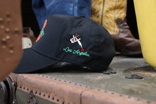Load image into Gallery viewer, 1940&#39;s Style Logo 5 Panel Snap Back Cap in Black and Orange