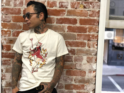 Devil Woman Tee in Natural