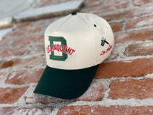 Load image into Gallery viewer, 1940&#39;s Style Logo 5 Panel Snap Back Cap in Natural x Green