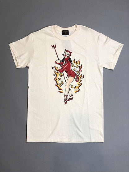 Devil Woman Tee in Natural