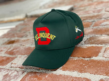 Load image into Gallery viewer, 1940&#39;s Style Logo 5 Panel Snap Back Cap in Green