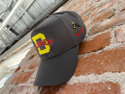 1940's Style Logo 5 Panel Snap Back Cap in Gray