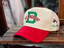 Load image into Gallery viewer, 1940&#39;s Style Logo 5 Panel Snap Back Cap in Natural x Red