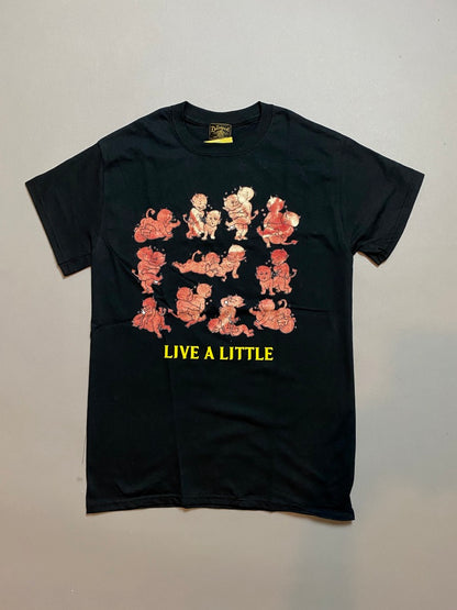 Live a little Tee in BLACK