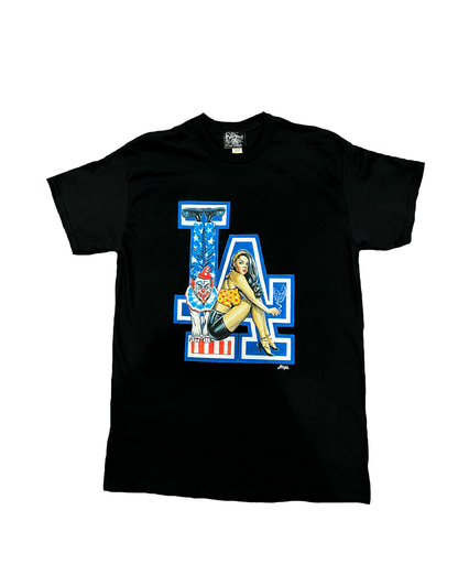 Creep Show Front Print Tee in Black