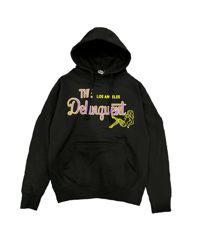 The Delinquent LA Hoodie in Black