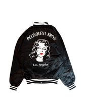 Load image into Gallery viewer, New Smoke Girl Baseball Jacket in Black