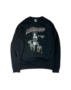 "Witches & Bitches" Crew Neck Sweat shirt in Black