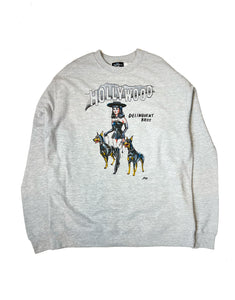 "Witches & Bitches" Crew Neck Sweat shirt in Gray
