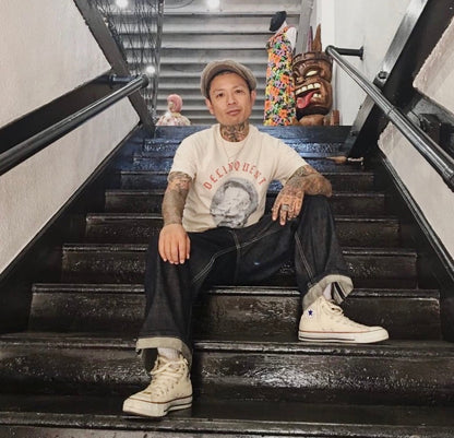 Little Tattoo boy Tee in Natural